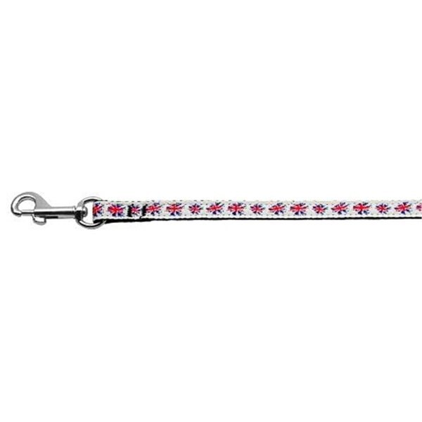 Graffiti Union Jack- UK Flag Nylon Ribbon Leash .38 inch wide 4ft Long